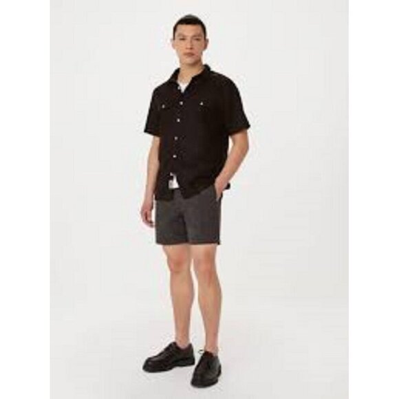 Frank and Oak Hemp Blend Short Sleeve Camp Shirt - Organic Cotton Pockets NEW - Picture 1 of 9